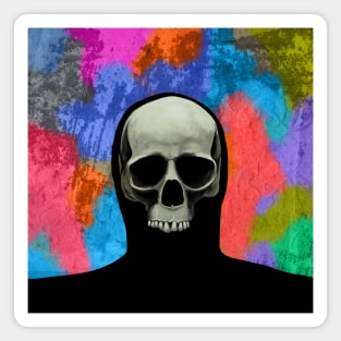 Skull on Abstract Background Magnet